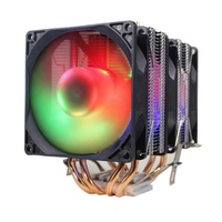 Éclairage universel pour intel LGA 775 1150 1151 1155 1156 1700 2011 AMD AM4 2-3 ventilateurs CPU refroidisseur 4/6 cuivre caloduc radiateur
