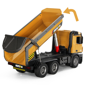 <span class=keywords><strong>Huina</strong></span> <span class=keywords><strong>1573</strong></span> — camion à benne à basculer avec télécommande, camion à benne en alliage RC, lumière 10ch, 2.4GHz, grand camion d'ingénierie, échelle 1:14, brun jouet, nouveau - Product Image 5