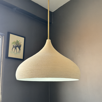 İskandinav Tarzı Halat Sarılı Metal Abajurlu Asma Lamba Modern Minimalist Tavan Armatürü Yemek Odası Mutfak Tekli Sarkıt Lamba