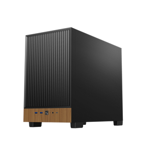 Ruix Matrix Mid Tower Chassis trường hợp chơi game với màn hình hiển thị LED, stylist trường hợp máy tính bằng gỗ, rõ ràng Tempered Glass PC trường hợp - Product Image 4