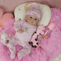 Poupées reborn réalistes Lifereborn, 17 pouces, sensation de bébé réel, nouveau-né réaliste, sourire doux, poupée bébé fille endormie