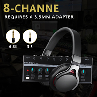 Taşınabilir Metal S-800 8 Kanallı Stereo Güç Amplifikatörü, Ev/DJ Kullanımı için 8 Çıkışlı Kulaklık ve Kulaküstü Kulaklık Bölücü