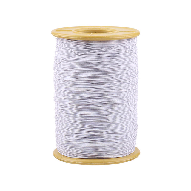 Cheap Price 0.5mm 400m White Black Round 100% Rubber Elastic Coated Latex Band Sewing Raw Bottom Thread Weaving
