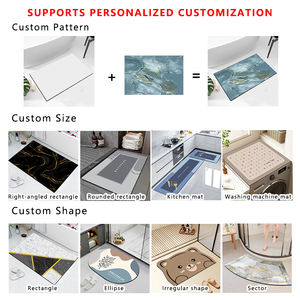 <span class=keywords><strong>Tapis</strong></span> de salle de bain ovale moderne floral en diatomite <span class=keywords><strong>absorbant</strong></span> et antidérapant pour <span class=keywords><strong>entrée</strong></span> de maison et douche - Product Image 6