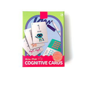 Jouets d'éducation précoce pour bébés écriture et essuyer 123 cartes cognitives 28 pièces formation carte flash <span class=keywords><strong>montessori</strong></span> jouets personnalisés - Product Image 2