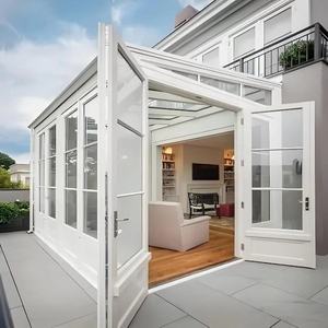 Solárium de Techo Plano Triangular de Aleación de Aluminio para Exteriores con Ventana Personalizada, Solárium Moderno con Techo de Vidrio Templado - Product Image 4