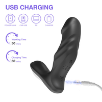 Analer Vibrator, Ultra-Weicher Silikon-Sextoy für Männer, Analplug mit 9 Vibrationsmodi, App-Fernbedienung, Analdildo