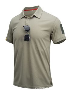 Custom Logo Factory Price <b>Polyester</b> Cotton Short Sleeve Tshirts O-neck Tee Breathable Sports Tactical Men's Polo <b>T</b>-<b>Shirt</b> - Product Image 4