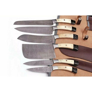 Ensemble de couteaux de chef en acier Damas de qualité supérieure 100% haut de gamme, forgés à la main, personnalisés, faits à la main - Product Image 1