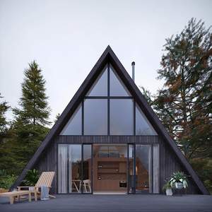 Kit de maison préfabriquée en acier léger en forme de A, unité d'hôtel, kit de construction de maison en acier léger, unité de cabane de <span class=keywords><strong>camping</strong></span> - Product Image 3