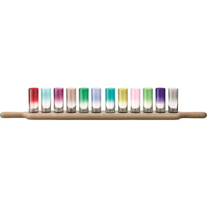 Paddle Vodka Set Cores Sortidas Mouthblown Handmade 2 oz Shot <span class=keywords><strong>Glass</strong></span> - Product Image 3
