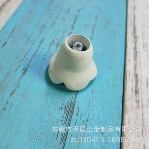 Rose Shaped Zinc Alloy Cabinet Handle Baking <b>White</b> Paint Durable Contemporary Design For Cabinet <b>Doors</b> - Product Image 1