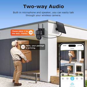 كاميرا شمسية لاسلكية مزدوجة 4G AOV our تسجيل كامل الوقت في الهواء الطلق IP65 6MP HD كاميرا AI للكشف عن الحركة - Product Image 5