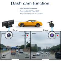 2024 nouveau 10.26 pouces Android 10 4 + 64G sans fil Carplay double objectif Dashcam 1080P prise en charge 3G/4G Sim D Radio lecteur Mp5