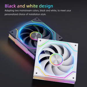 SNOWMAN RK120 ARGB, gabinete de PC de refrigeración de escritorio, nuevo estilo, ventilador enfriador de <span class=keywords><strong>CPU</strong></span>, ventilador de 120mm, marco de efecto de luz LED, caja de juegos, ventilador de plástico - Product Image 4