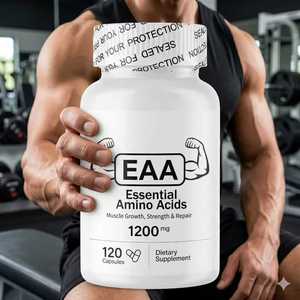 Cápsulas de Mezcla de 9 <span class=keywords><strong>Aminoácidos</strong></span> <span class=keywords><strong>Esenciales</strong></span> EAA de Alta Calidad, Suplementos para Maximizar la Síntesis de Proteína Muscular - Product Image 2