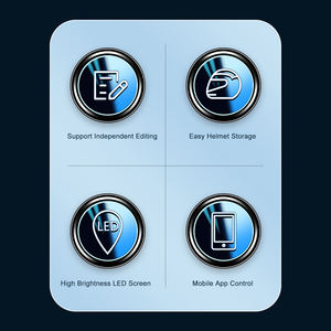 Mochila Rígida Impermeable con Luces LED, Diseño de Corazón, para Motocicleta, Viajes, con Luces LED, para Casco - Product Image 3