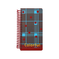 Cuaderno con Cubierta de Papel Espiral y Estampado de Puntos Retro y Pastel Multicolor para Estudiantes y Notas Diarias, Ideal para Regalo