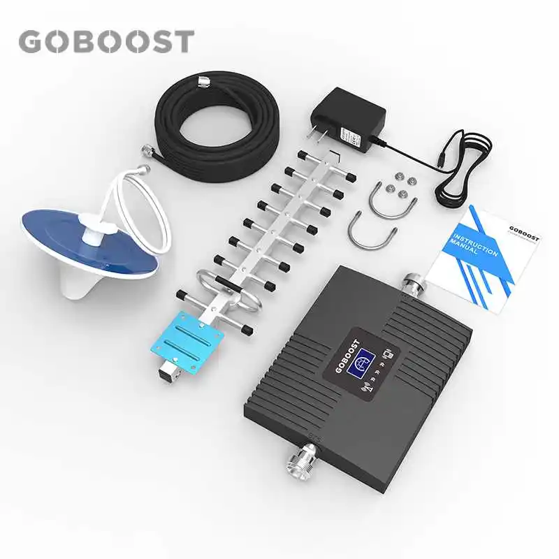 GOBOOST เครื่องทวนสัญญาณ GPS 1800,2100 850 Lte 700Mhz DCS เครือข่ายโทรศัพท์มือถือ2G 3G 4G