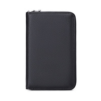 Portefeuille de voyage grande capacité en cuir pleine fleur de haute qualité avec blocage RFID pour femme