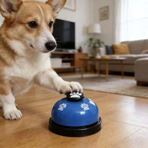 Campana de Metal Chapada en Oro con Logotipo Personalizado para el Entrenamiento de Mascotas, Base de Goma Antideslizante para el Entrenamiento y Comportamiento de Perros - Product Image 6
