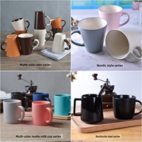 Mug à café en céramique, finition mate brillante, logo personnalisé imprimé, tasse promotionnelle, poignée, résistant aux hautes températures, compatible micro-ondes