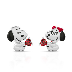 Orecchini a perno a forma di cuore con cucciolo, da donna, irregolari, a forma di animale, gioielli alla moda per tutti i giorni - Product Image 3