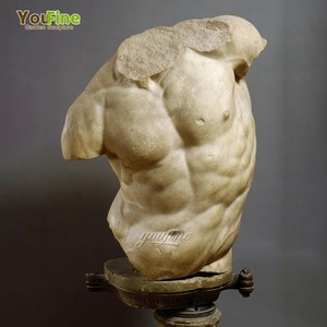 YOUFINE - Escultura de Torso Masculino Desnudo Clásico de Tamaño Real en Mármol Personalizada - Product Image 3