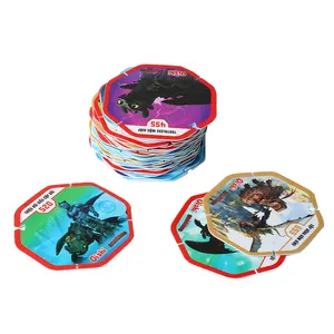 Tazos manufacture 3d food company promotion plastic cards customized good quality tazo 3d puzzle card PP tazo card