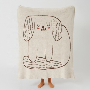 En gros 100% Polyester Super Doux Belle Chien Mignon Dessin Animé Microfibre Tricoté Jeter Couverture Pour Canapé Enfants Cadeaux CEG - Product Image 6