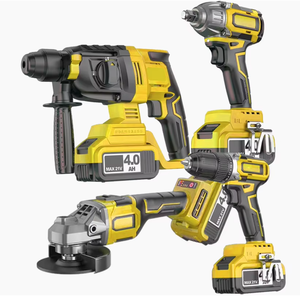 Ensemble de perceuse sans fil 21V original scie <span class=keywords><strong>à</strong></span> onglets sans fil clé <span class=keywords><strong>à</strong></span> chocs marteau électrique et tournevis-outil combiné projets d'amélioration de l'habitat - Product Image 5