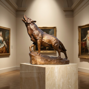 Escultura de Lobo Silvestre en Bronce Hecha a Medida - Técnica de Fundición Adaptada a sus Especificaciones - Figura de Animal - Product Image 6