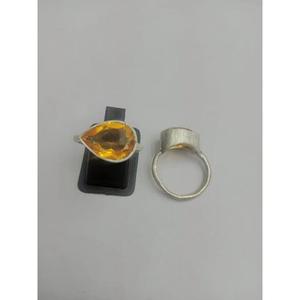 แหวนแต่งงานผู้หญิงสไตล์คลาสสิกสีเงินสเตอร์ลิงประดับด้วยเพชร14K ขอบเพชรสีเหลืองธรรมชาติสำหรับงานปาร์ตี้-สินค้าจำนวนมาก - Product Image 1