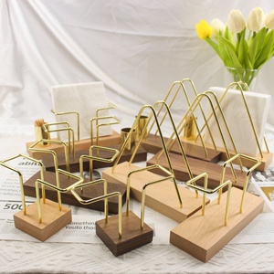Logo personnalisé en gros personnalisé salle à manger restaurant table stockage organisateur boîte à mouchoirs porte-serviettes en bois avec boîte de cure-dents - Product Image 3