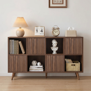Estantería organizadora de 8 cubos con 4 puertas, estantería independiente para libros y decoración en sala de estar y dormitorio - Product Image 1