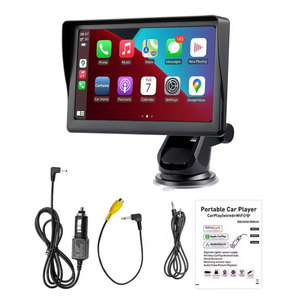 Pantalla IPS de 7 Pulgadas para Coche con <span class=keywords><strong>Android</strong></span>/<span class=keywords><strong>Apple</strong></span> Carplay, Monitor Universal para Tablero, Reproductor Estéreo con Bluetooth, Pantalla Portátil Carplay - Product Image 1
