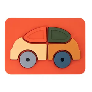 식품 학년 실리콘 장난감 자동차 모양 학습 퍼즐, 소년 소녀를 위한 유치원 교육 장난감 선물 3 4 5 6 세