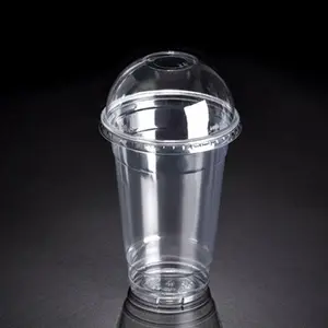 Chất lượng cao Takeaway đóng gói dùng một lần Pet smoothies cup lạnh đồ uống Container có nắp đậy