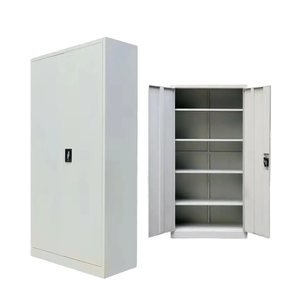 Modern <b>Lockable</b> Knock-down Metal 2-door Filing Cabinet Adjustable Shelves for Office School Gym Warehouse Storage Customizable - Product Image 4