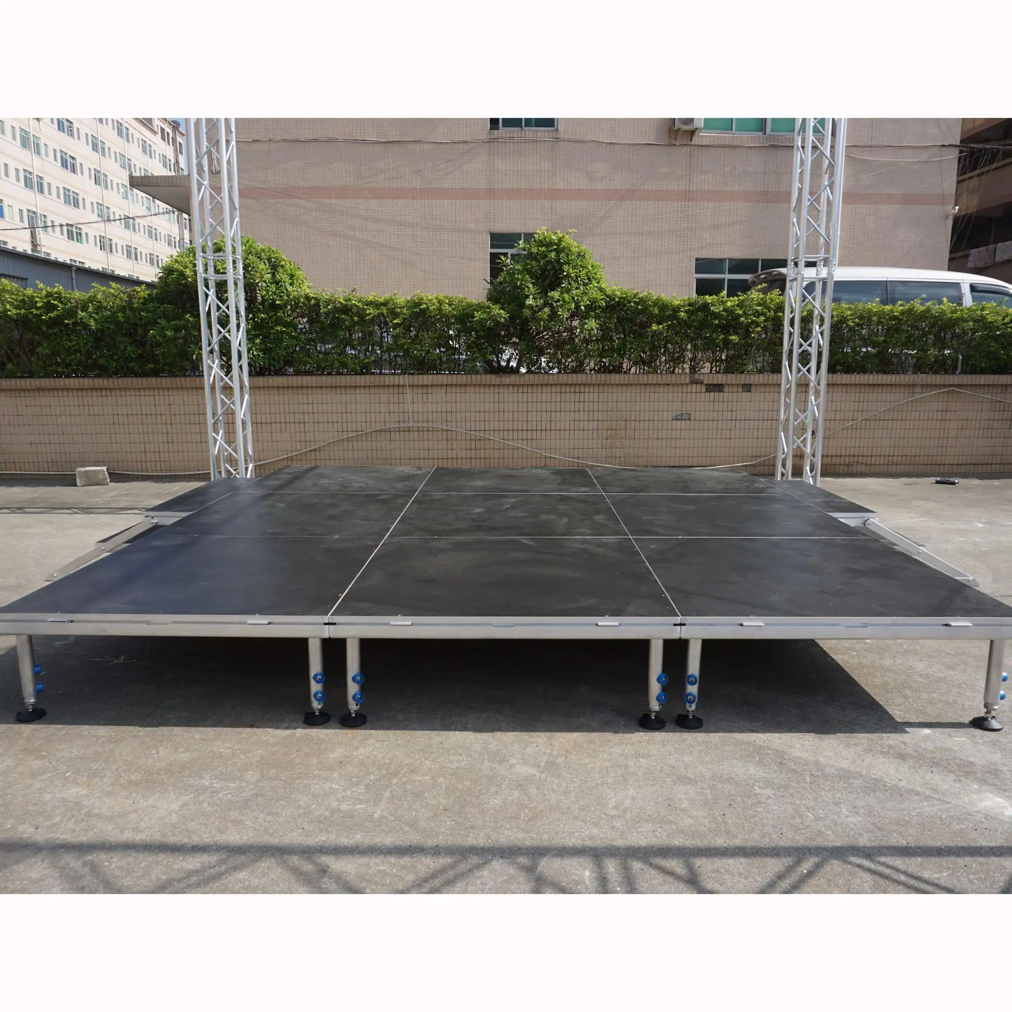 beyond stage with four legs carton package platform & legs 1*2m 3'x3' 4'x4' stage platform on sale