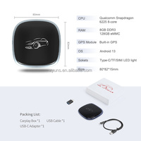 Boîte CarPlay sans fil Ai Box CP-708 4+64G/8+128G Deux apparence QCOM6225 8 cœurs Système Android 13.0 GPS intégré