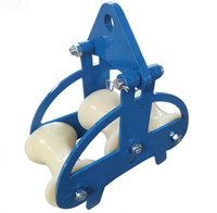 Poulie de pose de câbles, rouleau triple, bloc de tirage d'angle, roue en nylon et acier, guide-câble pour l'installation de lignes électriques
