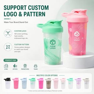 Custom Logo 500ML BPA Free Protein <b>Shaker</b> <b>Bottle</b> with Mixing Ball Portable Leakproof Sports Water Gym Fitness Shake Mixer Cup - Product Image 4