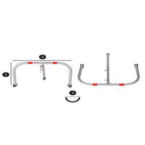 Heavy Metal <span class=keywords><strong>Anti</strong></span>-corrosion zinc galvanisé Pliant manuel parking bloqueur Sécurité Clôture Intercepteur M-Type Parking serrure <span class=keywords><strong>barrière</strong></span> - Product Image 3