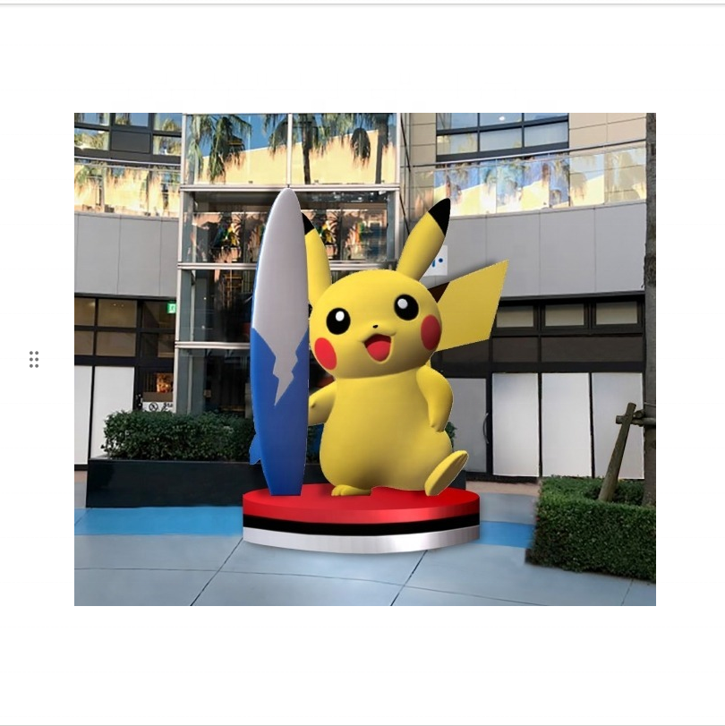 Factory Custom ized Outdoor Garden Shop Pokemon Skulptur Lebensgroße Cartoon Pikachu Skulptur