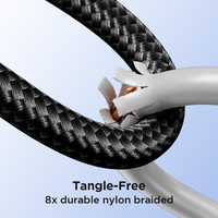 Kabel Grosir 60W Type-C ke Type-C 480Mbps Inti Tembaga 80% Lebih Tebal 40000+ Tekukan Tahan Lipat Berbahan Nilon Kepang Kompatibel dengan MacBook