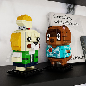 Cayi ชุดตัวต่อตัวต่อตัวต่อของเล่นเพื่อการศึกษาสำหรับเด็กลายการ์ตูนหัวสี่เหลี่ยมสำหรับสัตว์ข้ามบล็อกตัวต่อของเล่นเพื่อการศึกษาสำหรับเด็ก - Product Image 4