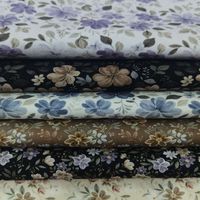 Tissu imprimé numérique 100 % coton tendance 2026, sergé 185 g/m², motif floral, pour robe, chemise et vêtement