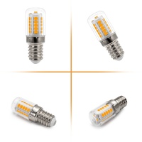 Éclairage intérieur, ampoule LED E14, AC 230V, 3W, haut lumen, base à vis, SMD, plastique, CRI 80, 40000 heures, lumière de réfrigérateur, veilleuse