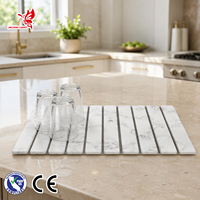 Tapis de séchage pliable en diatomite, tapis de séchage en pierre de terre de diatomée en gros pour comptoir de cuisine 60x39cm